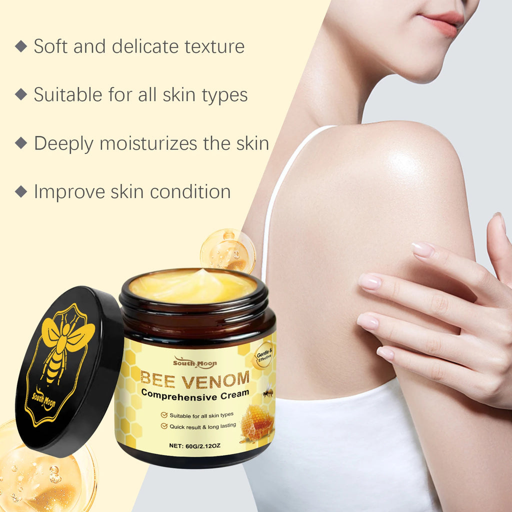 Bee Venom Skin Moisturizer Nourish Dryness Skin Anti Cellulite Firming Brightening Smoothing Body & Face Care Creams Non-Greasy Oasis Select