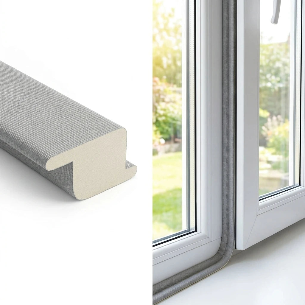 TPU Seal Strip Set Windproof Waterproof Soundproof Dustproof for Sliding Windows Doors Compatible with Outer Inner Middle Gaps Oasis Select