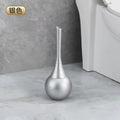Plastic Luxury Gold Toilet Brush Set Replaceable Nylon Soft Bristle Brush Long Handle For WC Bathroom Accessories Cleaning Tools Oasis Select Silver