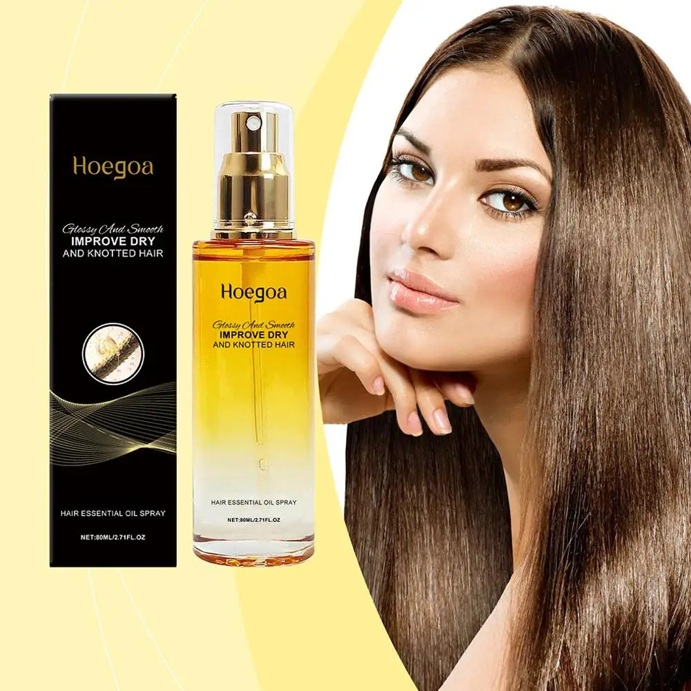 Hair Care Essential Oil Spray Improves Dry And Frizzy Hair, Smoothes Non-Greasy Lightweight Hair Soft Essential Oil Spray 1/2PCS Oasis Select