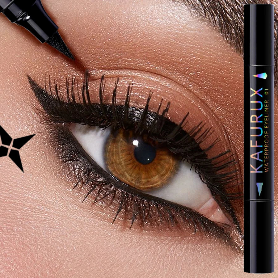 KAFURUX Star Stamp Eyeliner Pen – Waterproof, 3 Colors