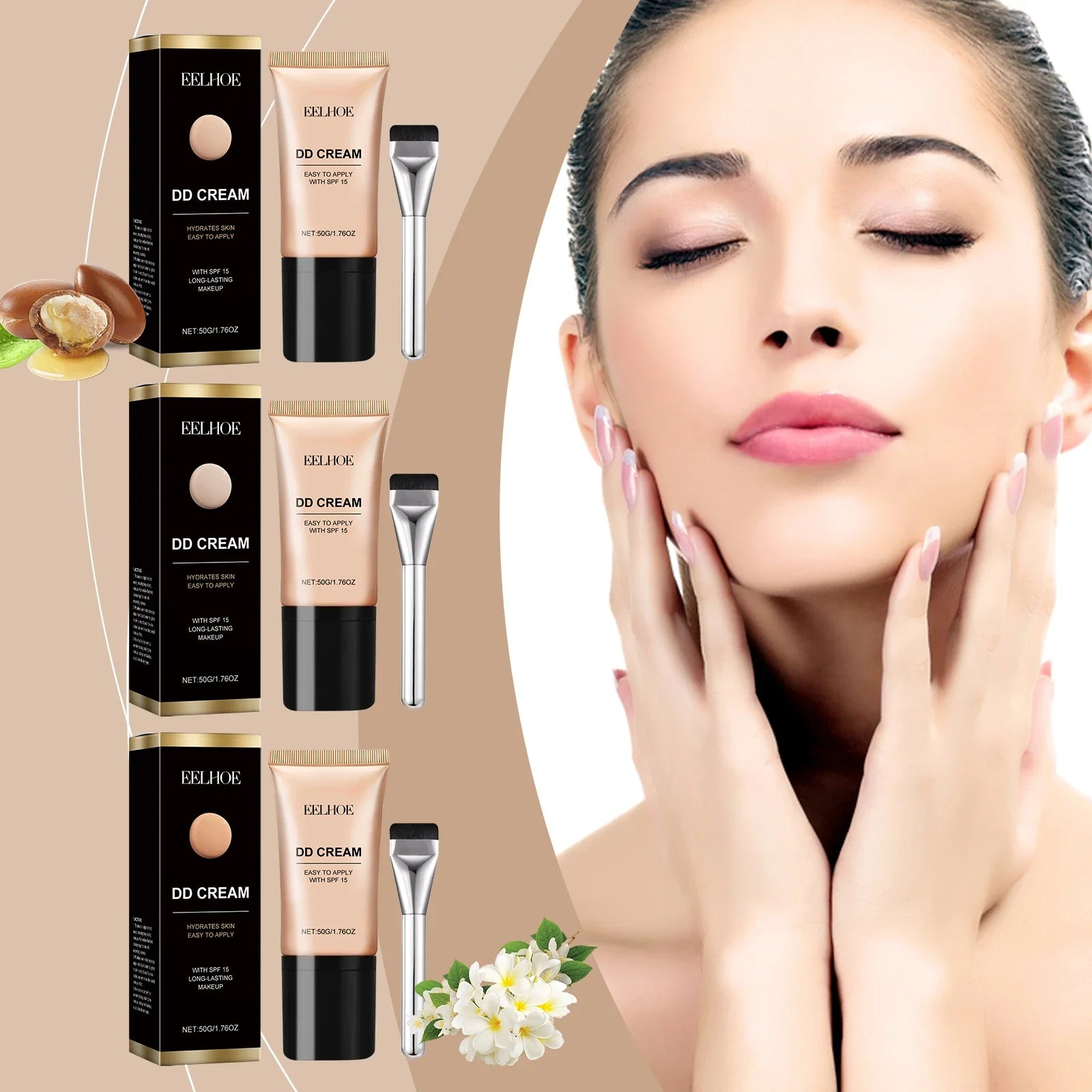 EELHOE DD Cream Foundation – Full Coverage & Oil Control Liquid Foundation Oasis Select