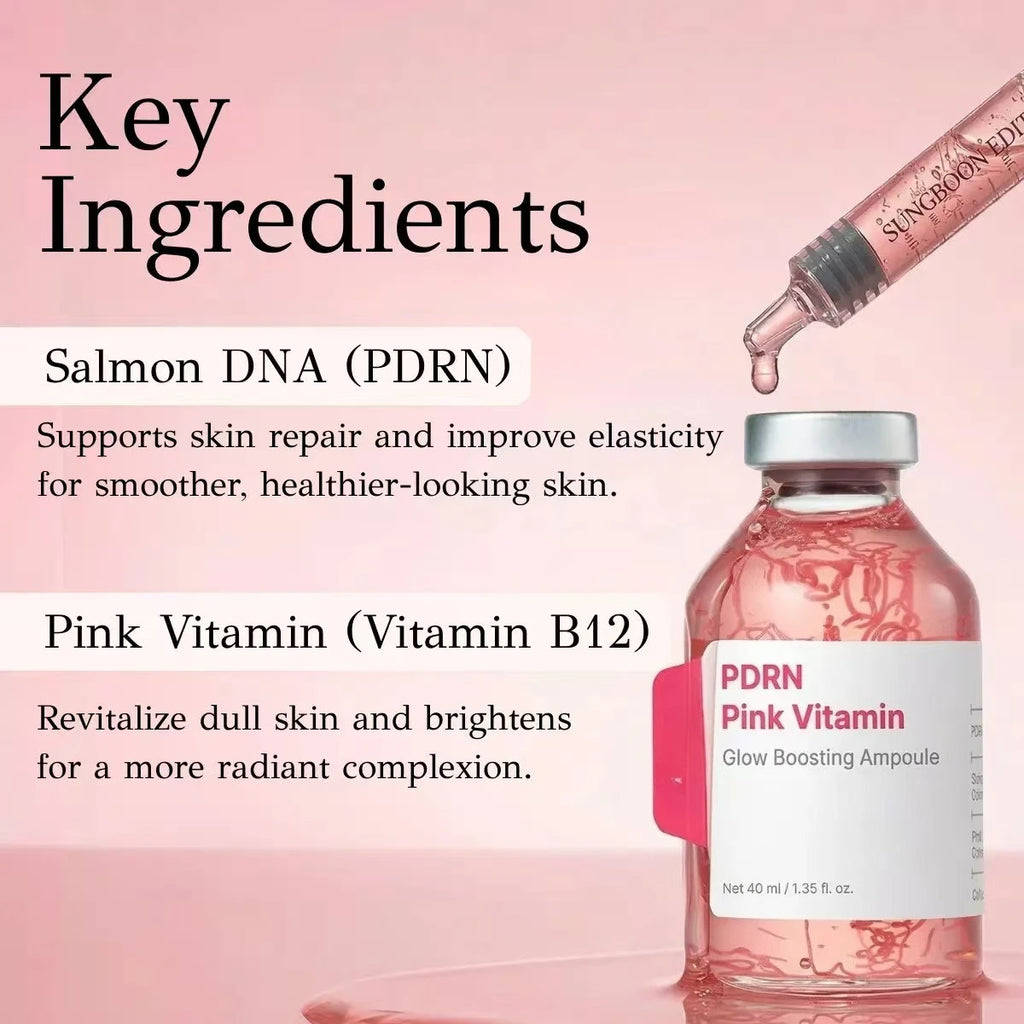 Deep Collagen Essence - Peptide Intensive Activation, Pink PDRN Stem Cell Ampoule, Brightening, Moisturizing, Skincare Oasis Select