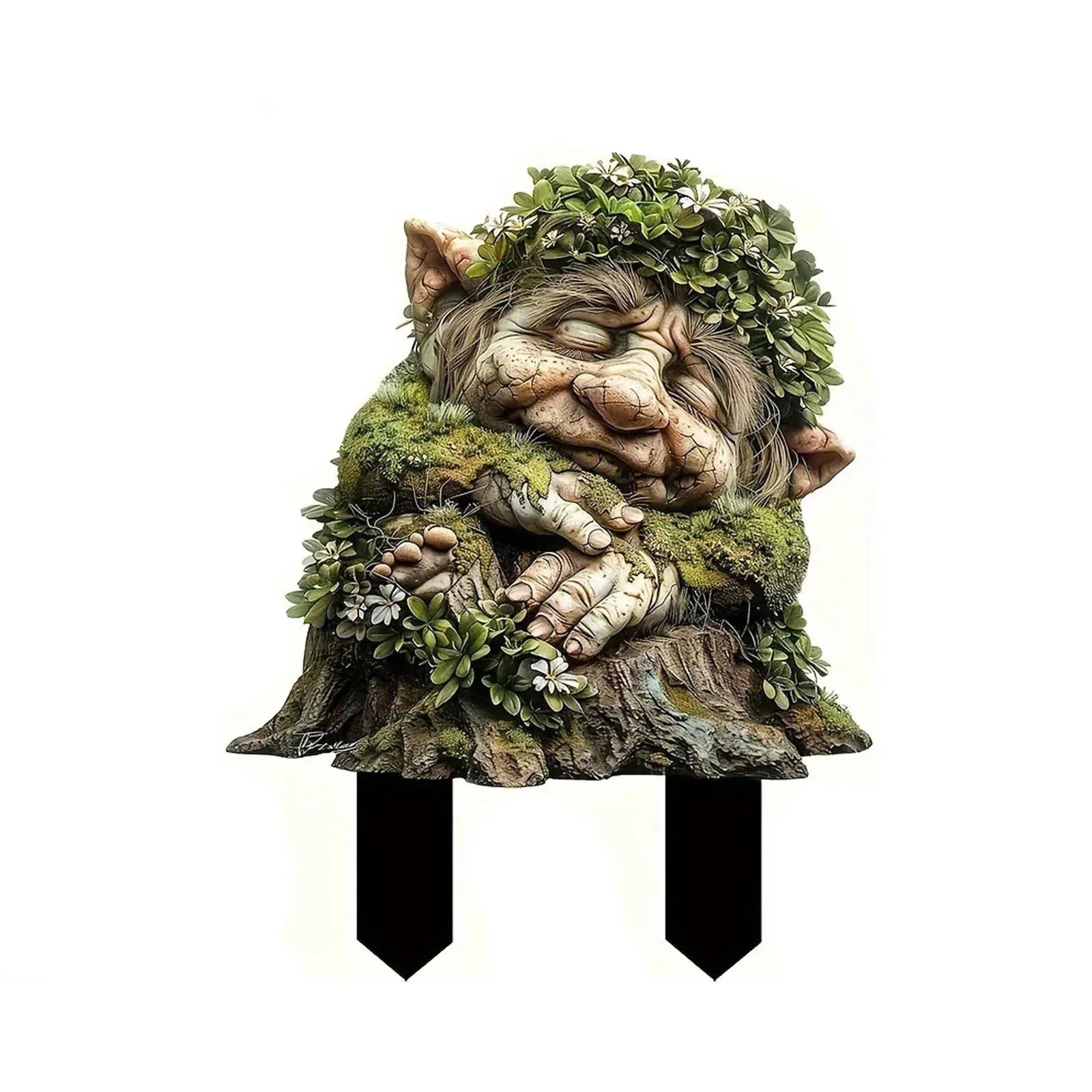 2D Flat Tree Elf Garden Stake – Waterproof Outdoor Lawn Decor Garden Stake Decor Oasis Select One Size