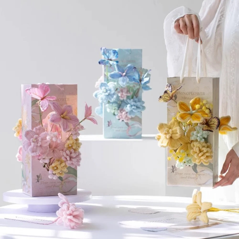 Teacher's Day Twisting Stick Handmade Bouquet Flower Box DIY Material Gift Girlfriend Graduation Gift Best Friend Teacher Oasis Select