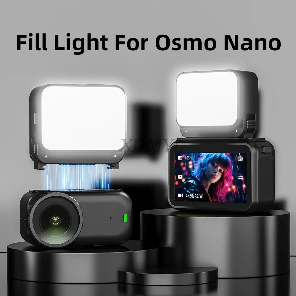 Magnetic Mini LED Fill Light for DJI Osmo – IPX4 Waterproof