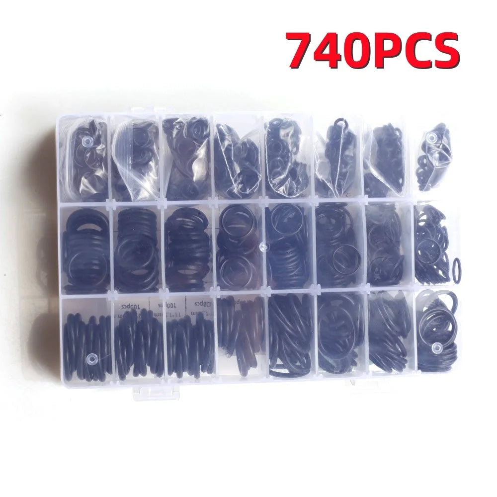 NBR Nitrile O-Ring Set 740/1200pcs – Oil & Waterproof Seals O-Ring Seal Kit Oasis Select 740PCS