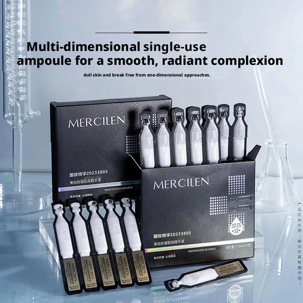 1.5ml x 10pcs Collagen Plumping Single-Use Ampoule Serum Vials Hydrating Firming Moisturizing Anti-Wrinkle Gentle Oasis Select