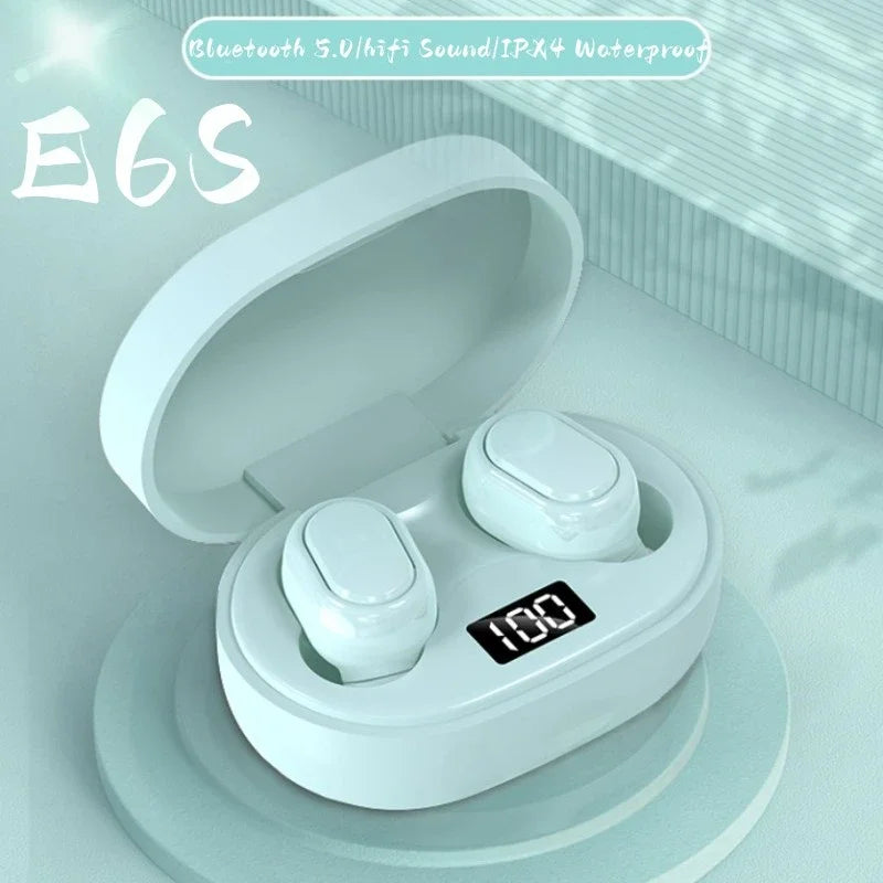 Wireless Bluetooth Earphones E6S TWS Headset Noise Cancelling Earphones With Microphone Headphone for smartphones Oasis Select