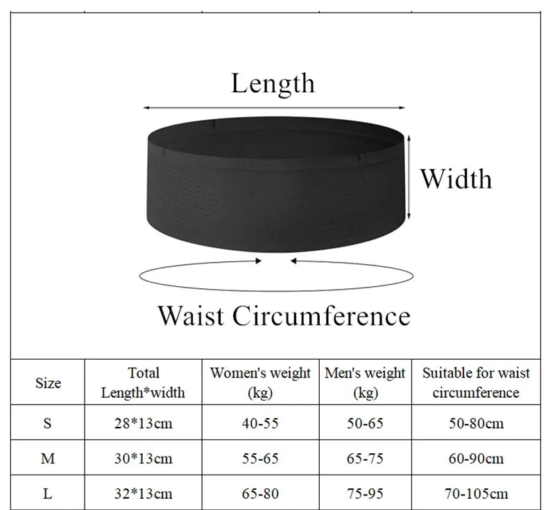 Unisex Running Waist Pack – Lightweight Nylon Gym Belt Bag
