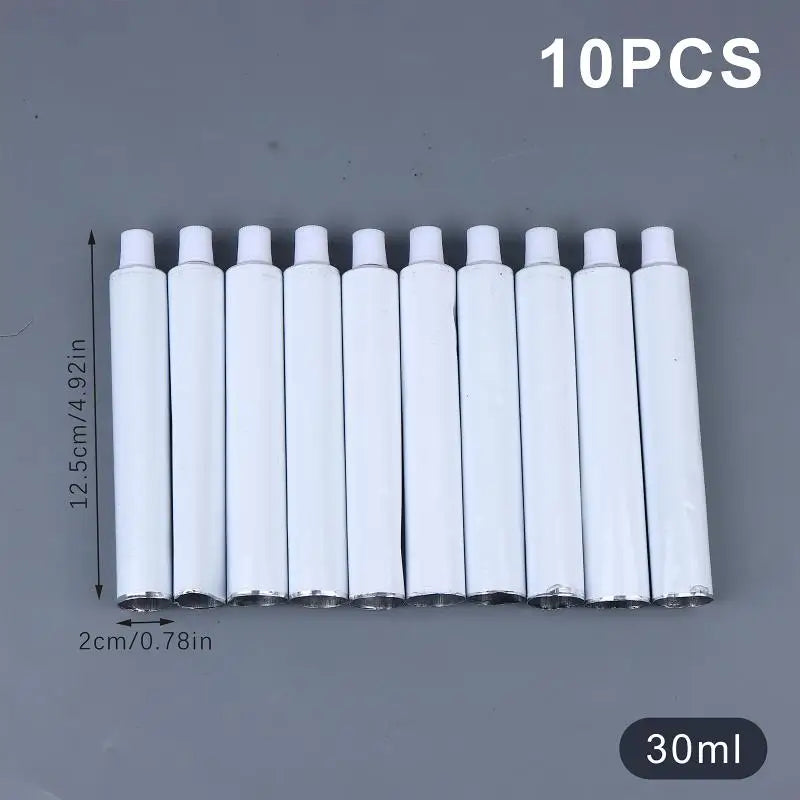 10 Pcs Empty Aluminum Paint Tubes 30/60/100 Ml Paint Tubes For Storing Paint Acrylic Watercolors Gouaches Oils And Making Paint Oasis Select A1