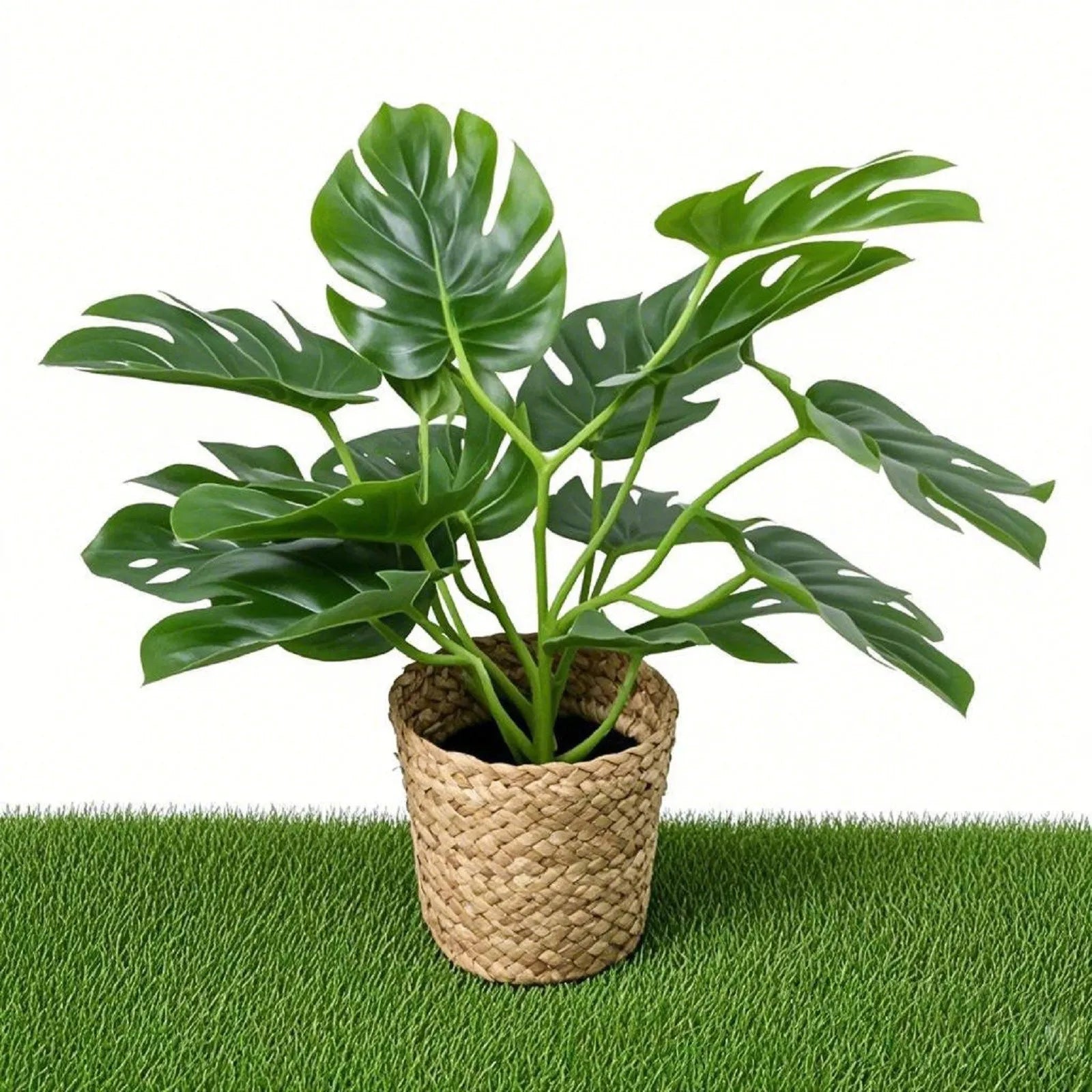 Artificial Monstera Turtle Back Leaf Simulation Potted Plant Artificial Potted Plant Oasis Select