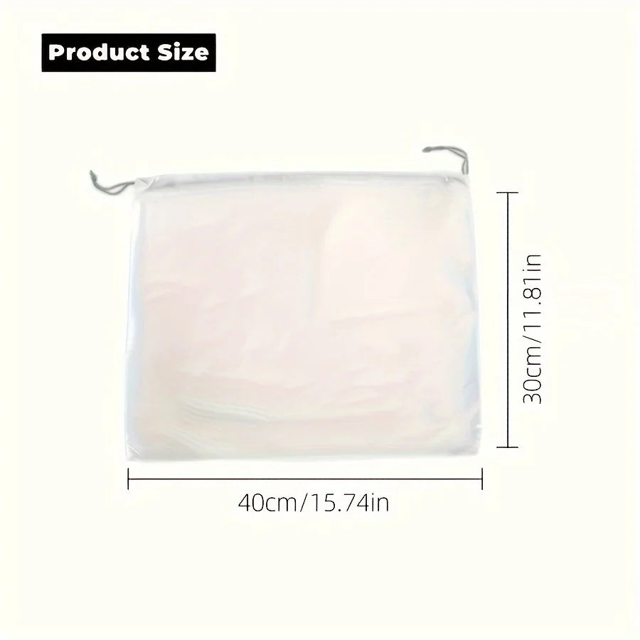 2pcs White Satin Drawstring Bags, Soft & Smooth Dustproof Storage Pouches for Handbags/Wigs/Underwear Drawstring Backpack Oasis Select