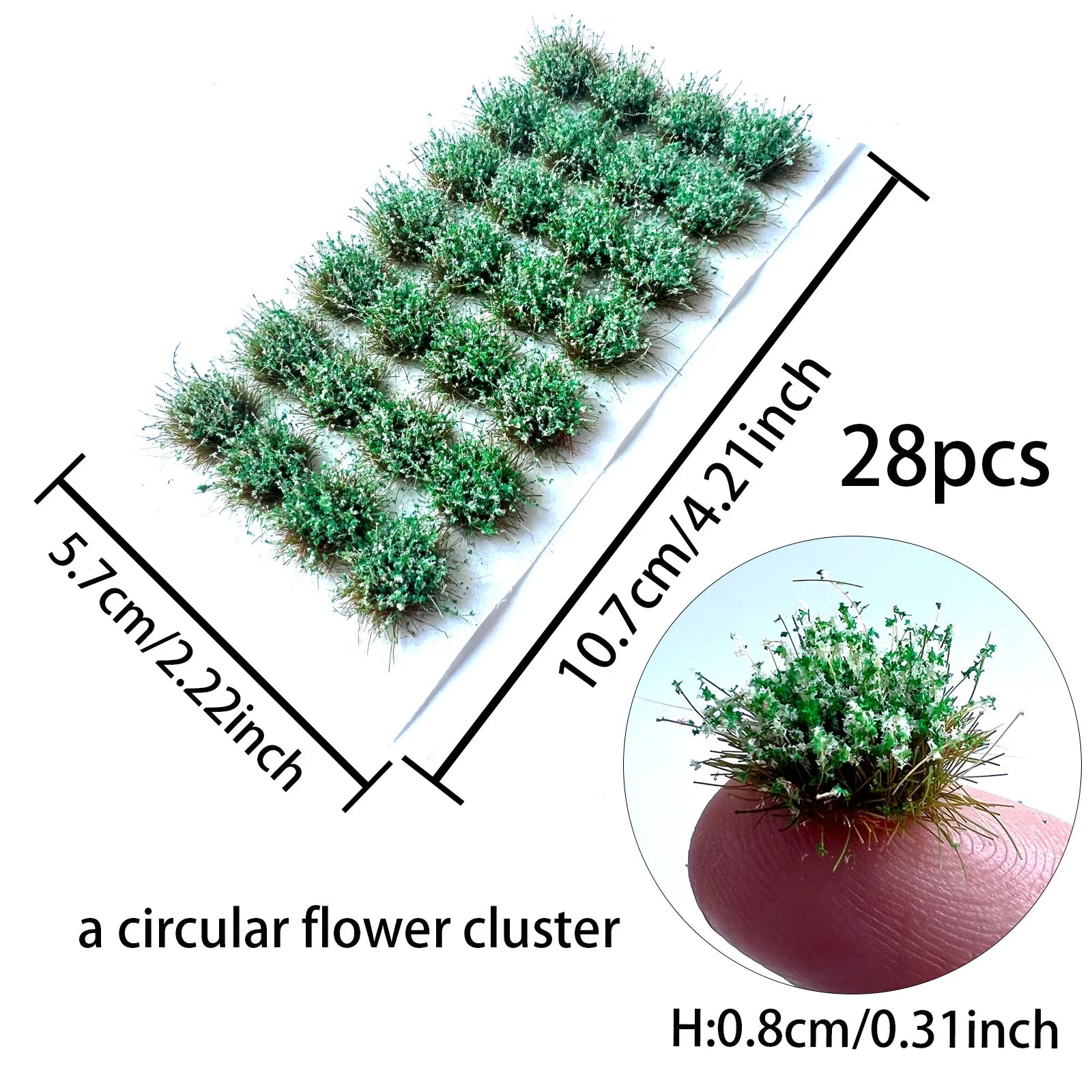 Grass Tufts Static Scenery Model Sand Table Building Layout Flower Cluster Landscape Wargame Miniature Garden Decor Oasis Select C