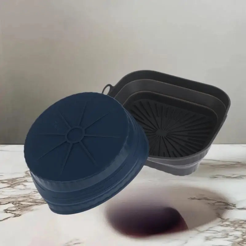 Foldable Air Fryer Silicone Liners Reusable Silicone Air Fryer Basket Food Safe Non Stick Air-Fryer Bakeware Kitchen Accessory Oasis Select