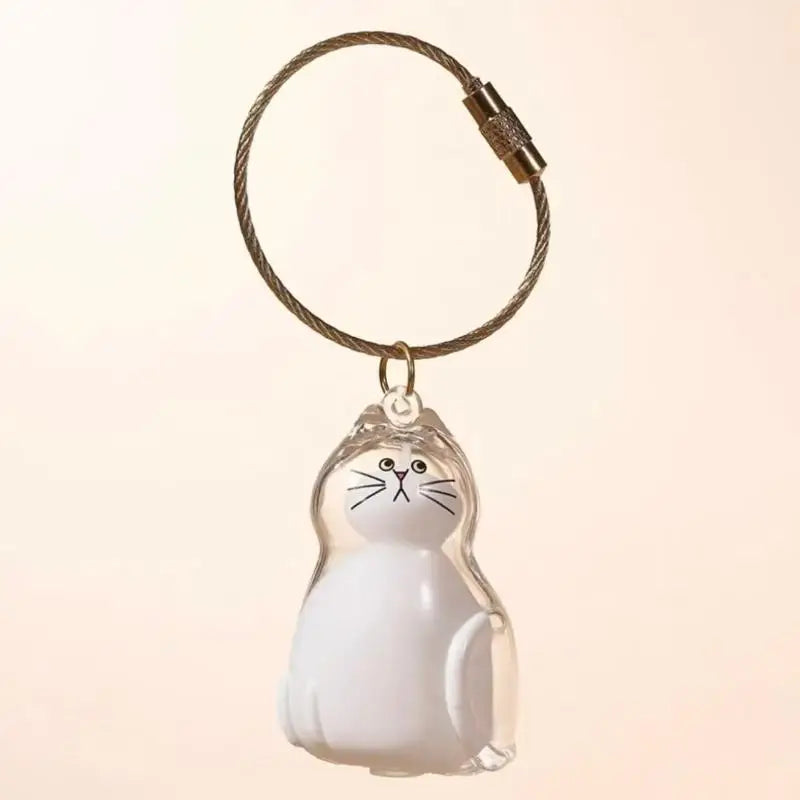 Cat Keychain Pendant Backpack Cat Hair Storage Box Hanging Cat Bag Hanging Pet Hair Grooming Souvenirs Oasis Select A6