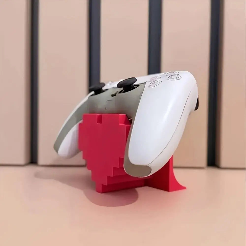 3D Printed Heart Controller Holder Stable Base Game Accessory Stand Desktop Display Rack Decor Storage Organizer for Gamers Gift Oasis Select