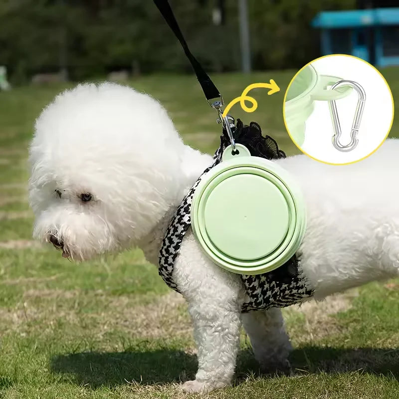 Foldable Silicone Dog Bowl Pet Outdoor Travel Portable Folding Cat Food Water Large Capacity Container Feeding Bowl Pet Supplies Oasis Select