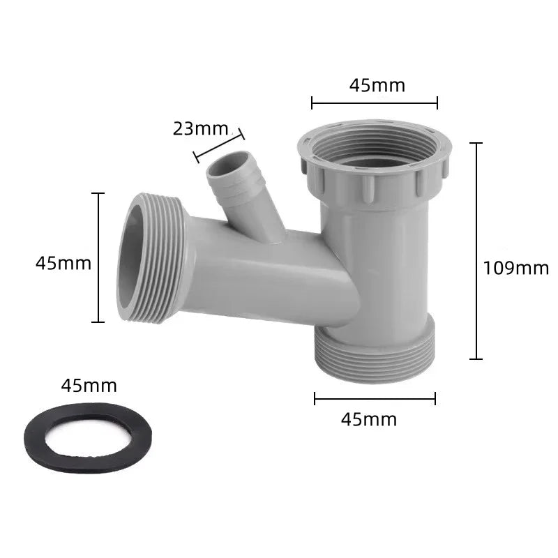 Sink Drain Pipe Adapter Y Shaped Basin Sewer Branch Connector Overflow Tube Thread Hose Joint for Kitchen Bathroom Accessories Oasis Select Type-C