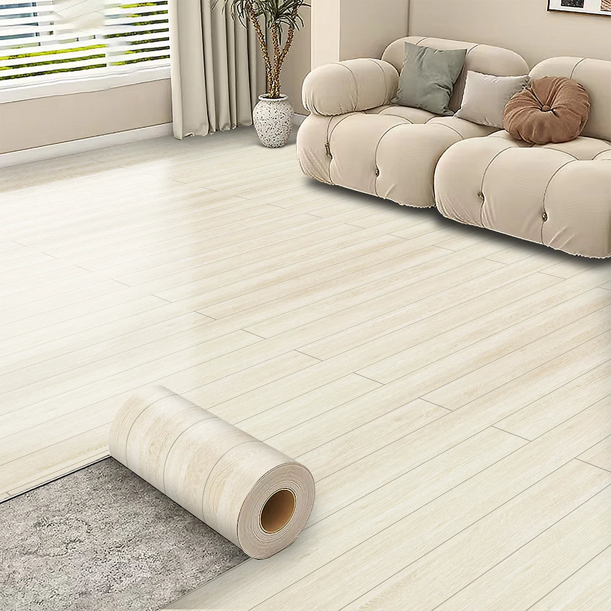 40cm Wide Self-Adhesive Floor Sticker Waterproof And Suitable For Living Room Bathroom And Kitchen Easily Decorating Home Floors Oasis Select