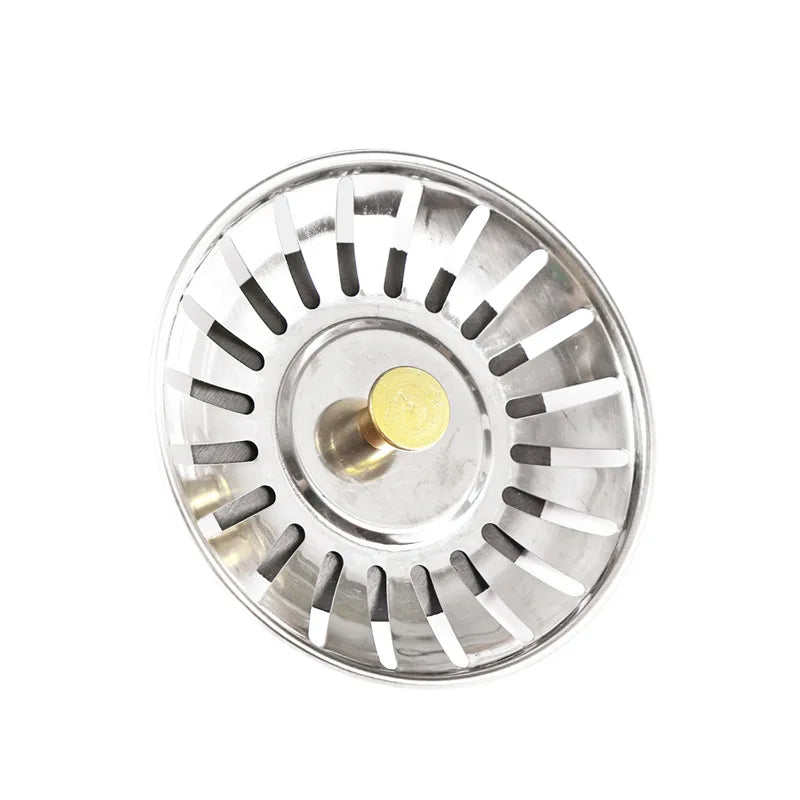 80MM Bathroom Sink Strainer Stainless Steel Water Stopper Sink Water Filter Plug Kitchen Sink Accessories Home Kitchen Tools Oasis Select Sliver 5PCS