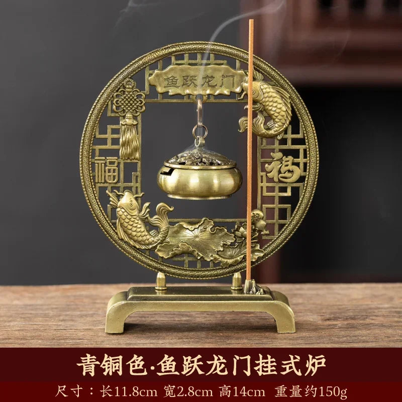 Five Blessings Chinese Incense Hanging Burner Sandalwood Small Lucky Cloud Non-stick Incense Burner Tea Incense Taoist Ornaments Oasis Select yuyuelongmen