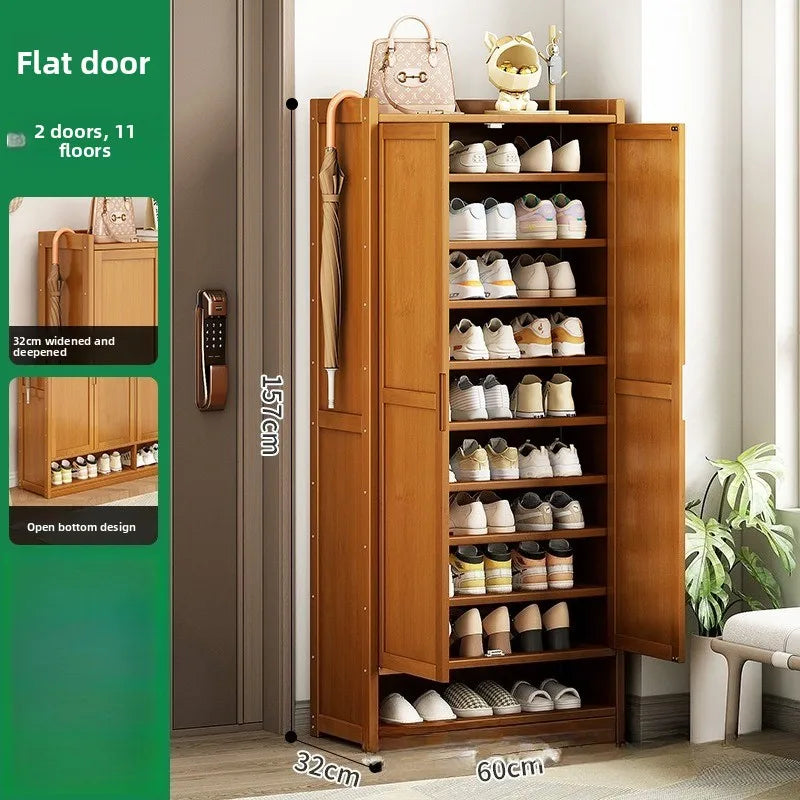 Durable Shoe Cabinet Nanzhu Rack At Entrance Home Storage Artifact