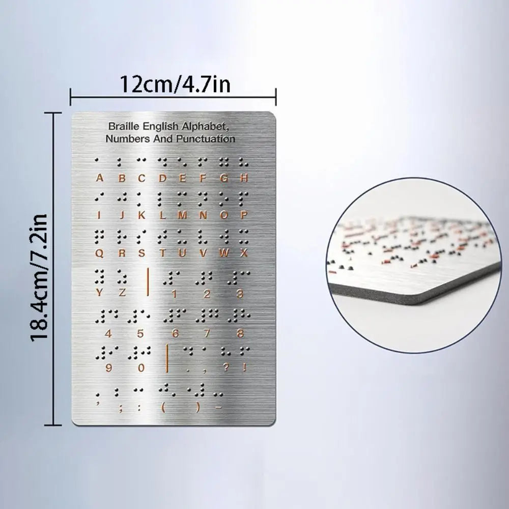 Aluminum Braille Alphabet Board Efficient Professional Braille Learning Board with Raised Dots Educational Braille Practice Tool Oasis Select