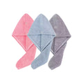 Absorbent Hair Towel Wrap with Button Closure – 9.8"×25.5"