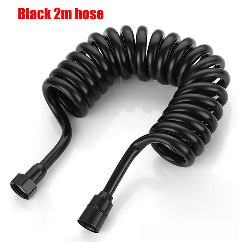 Portable Bidet Toilet Sprayer Stainless Steel Hand Held Spray Toilet Shower Wc Dual Control Angle Valve Bathroom Accessories Oasis Select Black 2m hose G1/2