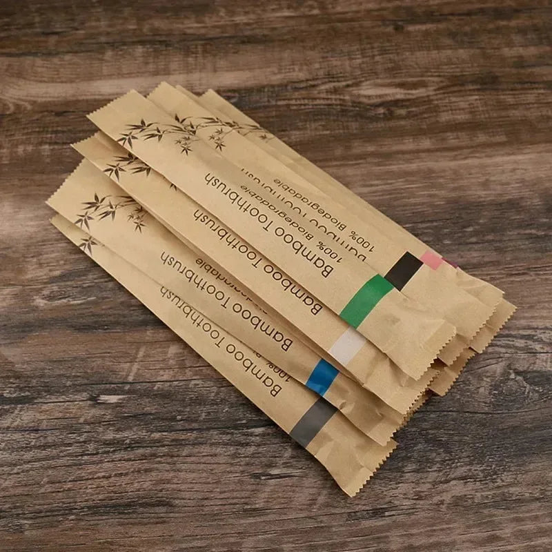 10/20pcs Soft Toothbrush Bristles Bamboo Toothbrush Eco Friendly Childrens Toothbrushes Biodegradable Oral Care Tooth Brush Oasis Select