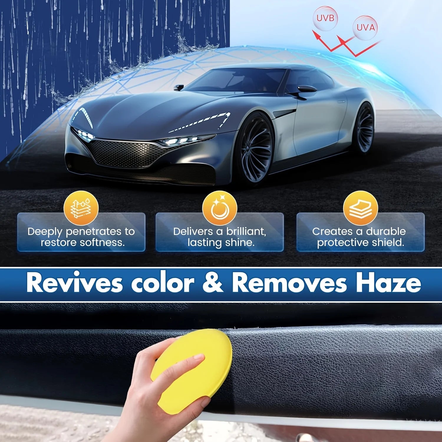 Black Trim And Plastic Restorer for Cars (5.07 Ounces/150ml) | Restore Fading Bumper, Rubber, Vinyl, Long-lasting UV Protection Oasis Select
