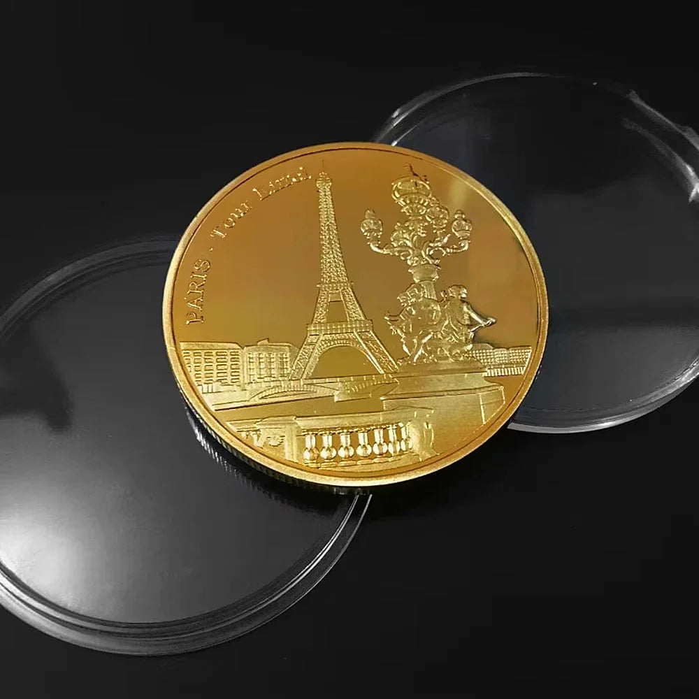 Paris Eiffel Tower Coin Collection Travel Collection Commemorative Coins Commemorative Coins Non-currency Oasis Select
