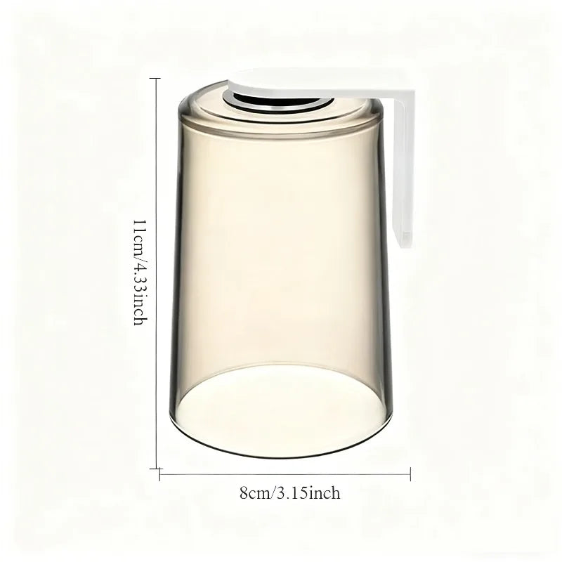 Magnetic Back Flip Cup, Transparent and Simple Household Toiletry Cup, Wall-Mounted Toothbrush Cup, Toothbrush Holder Shelf Oasis Select coffe