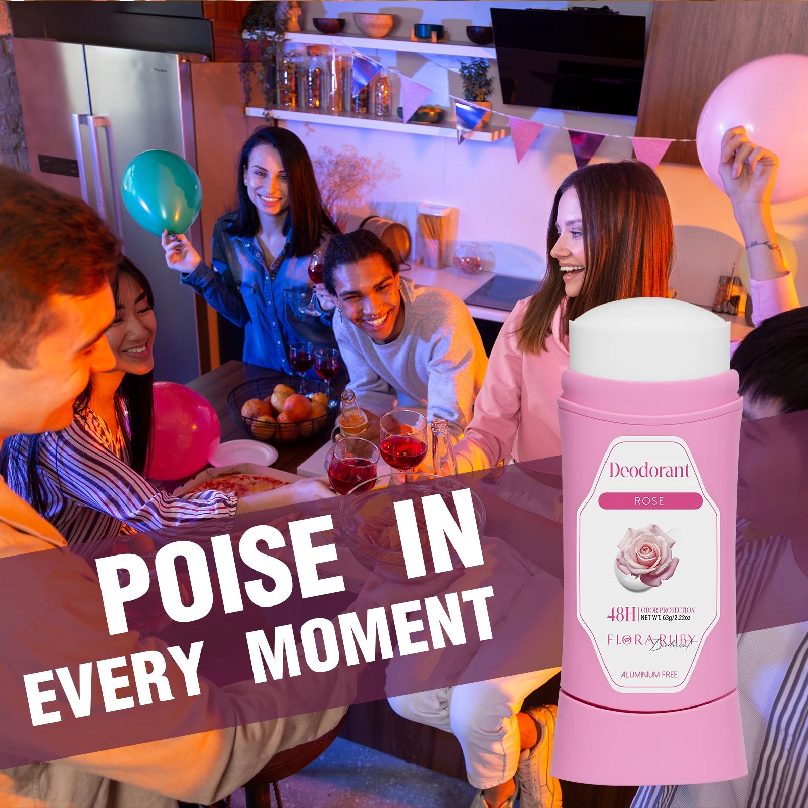 Body Odor Remover,Antiperspirant Deodorant Women Aluminum Free,48h Sweat & Odor Protection,Honey Peach Clean Scent,2.6 oz Oasis Select