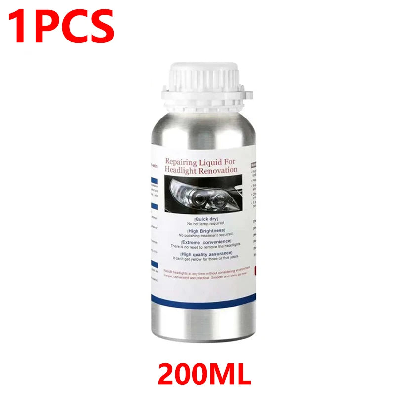 Car Headlight Polishing Liquid Polymer Car Headlamp Renovation Restoration Cleaning Agent 800ML/200ML Auto Repair Accessories Oasis Select 200ML Repair Fluidx1