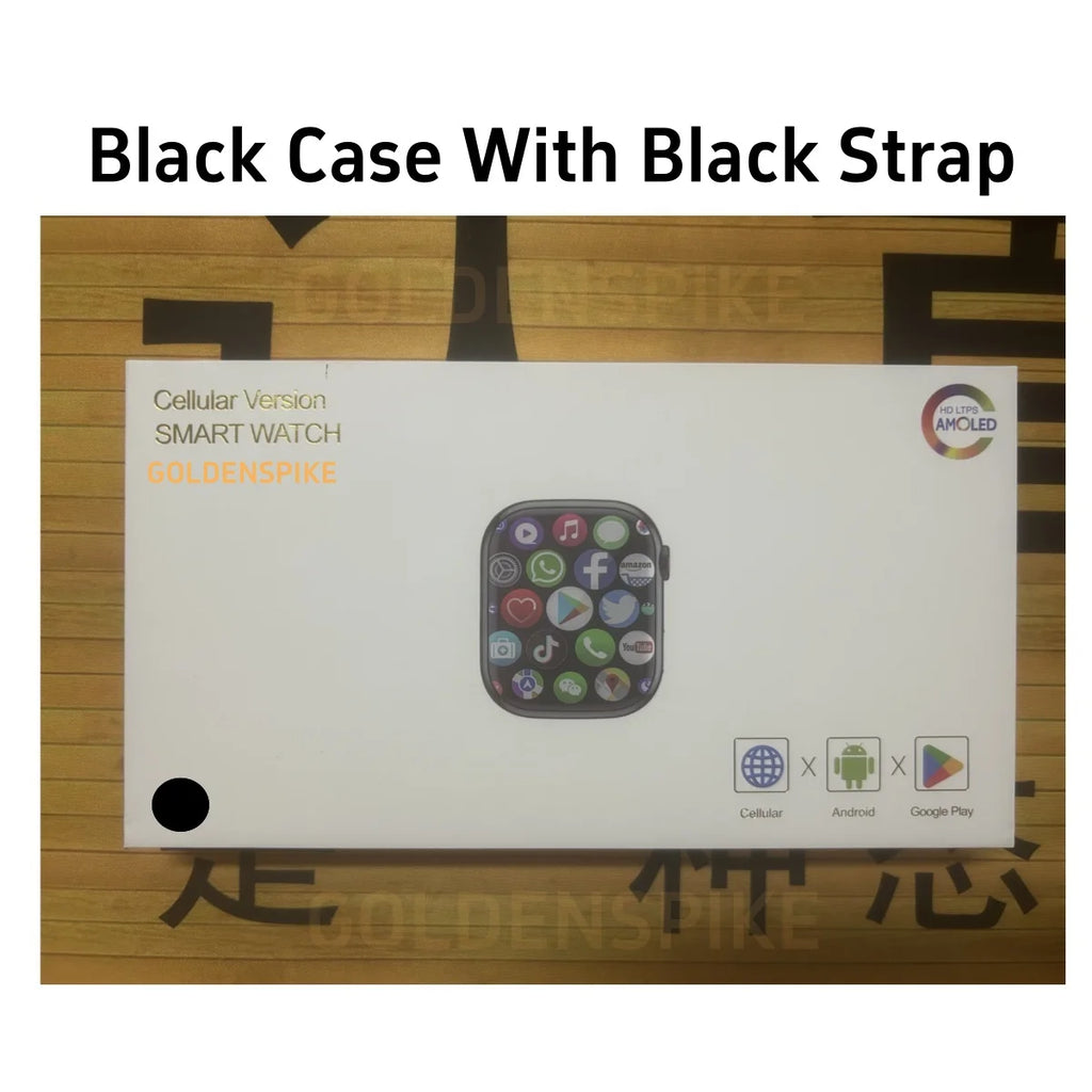 GOLDENSPIKE VP29 4G Smart Watch | 2.29" AMOLED, 8MP Camera, GPS 4G Android Smartwatch Oasis Select Black 4GB 32GB