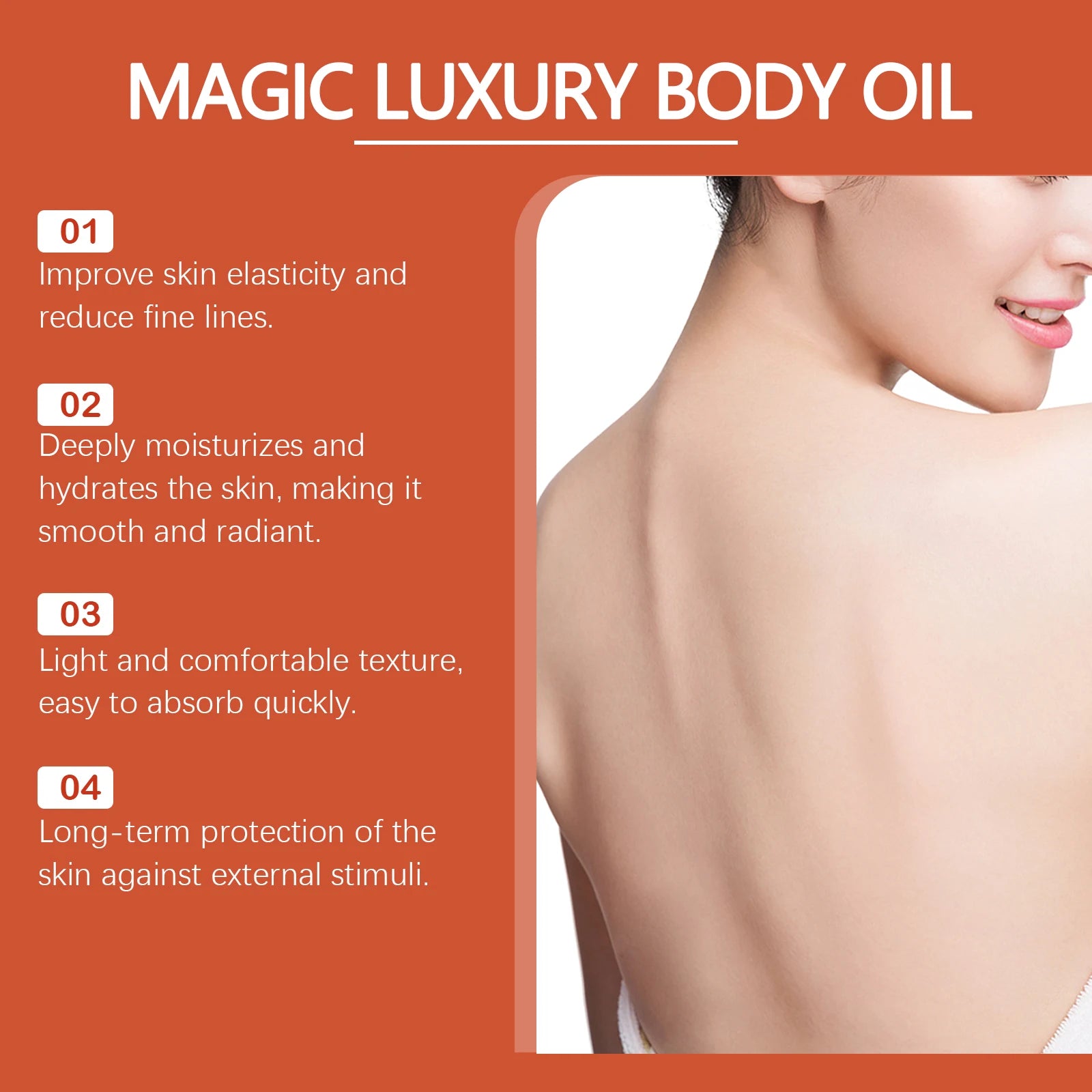 Body firming emollient oil moisturizing moisturizing soft firming skin daily massage care nourishing emollient oil Oasis Select
