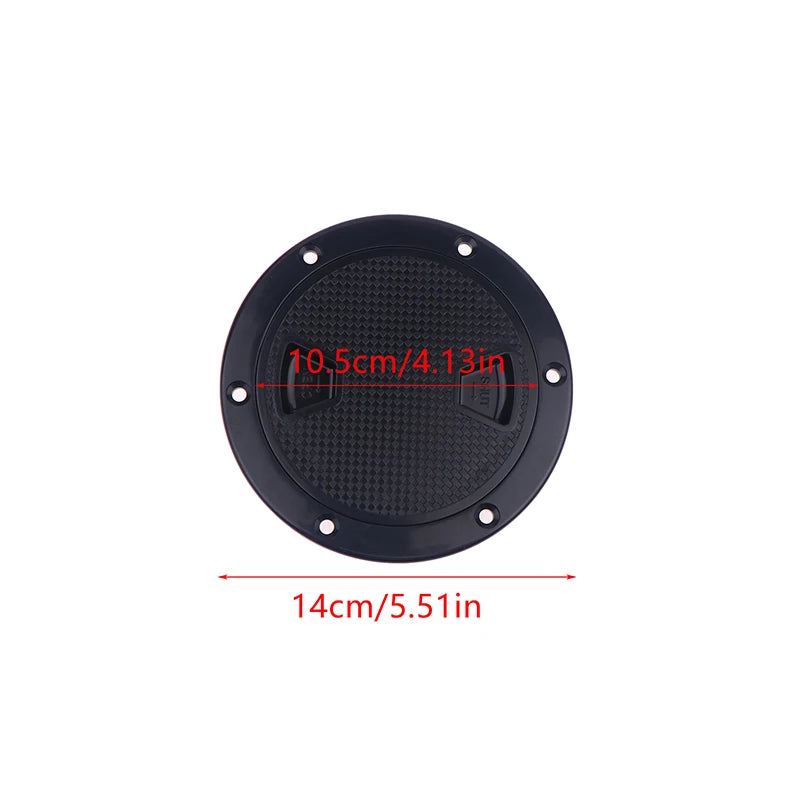 ABS Plastic Round Non-Slip Inspection Hatches Screw Out Access Hatch Cover 4'' 6'' 8'' With Detachable Cover For Kayaks Yacht Oasis Select 4inch Black