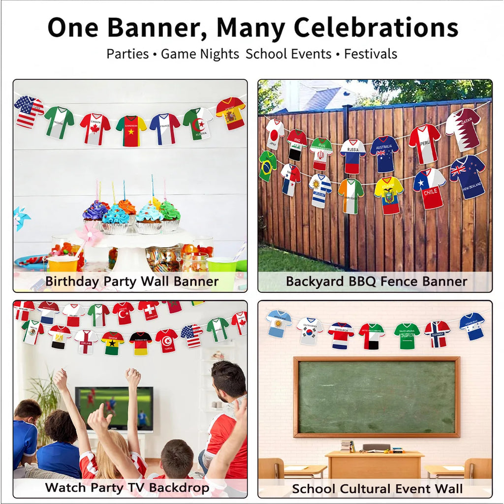 49-Piece Party Decoration Banner Set – Soccer-Themed Party Supplies & Scene Decor Oasis Select