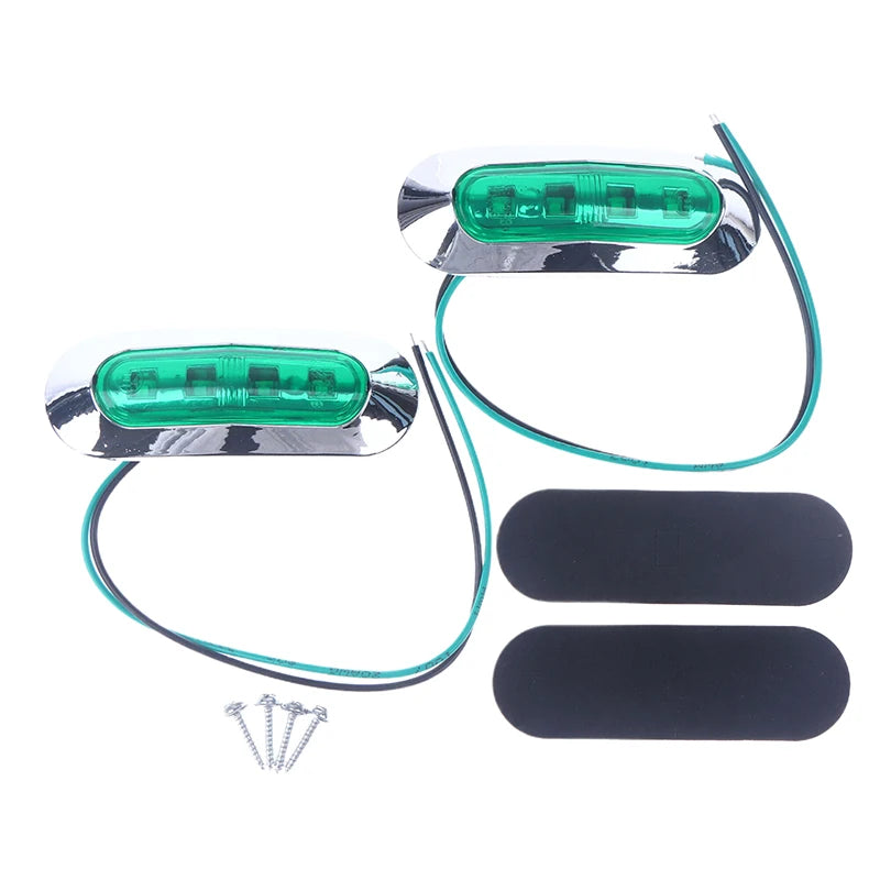 2-Pack Waterproof LED Boat Signal Lamps: 12V-24V Navigation Lights for Marine Yachts Oasis Select A5