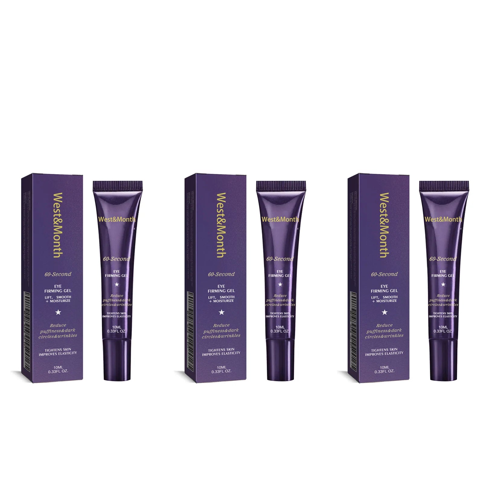 Firming Eye Gel Lighten Fine Lines Dark Circles Lifting Puffy Remover Eye Bags Anti-Puffiness Moisturizing Brightening Eye Care Oasis Select 3 x 10ml Boxed