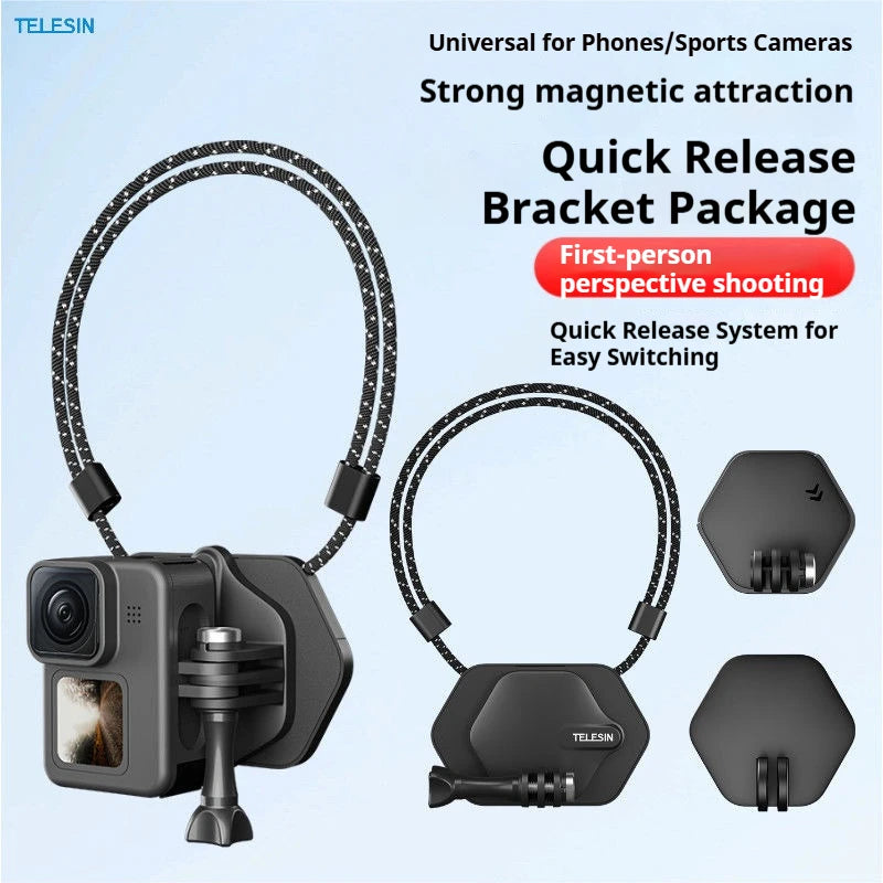 TELESIN Magnetic Neck Mount for GoPro, DJI & Insta360