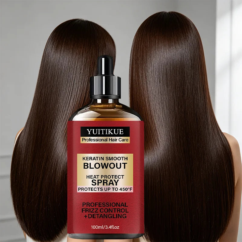 Keratin Heat Protect Spray 450°F – Frizz Control & Detangling
