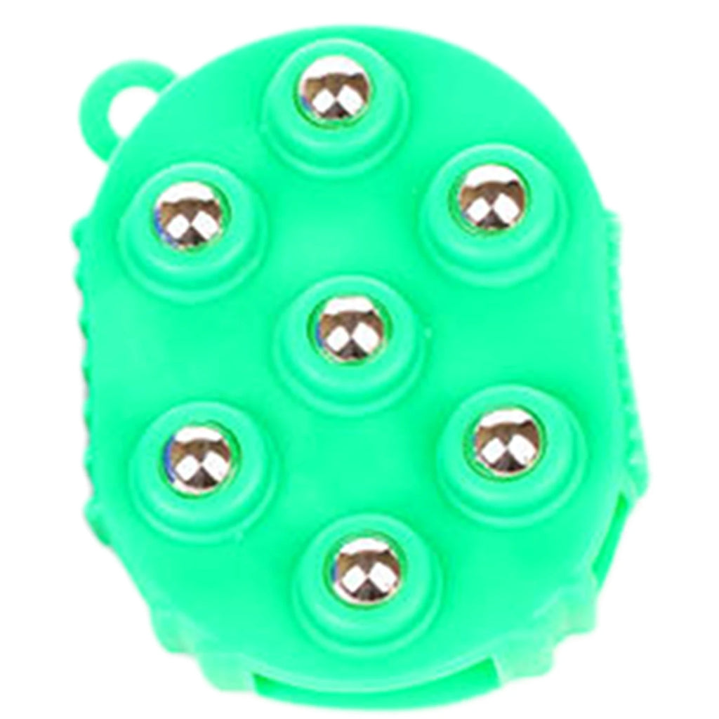 Silicone 7-Ball Roller Massager Glove | 360° Rotating Handheld