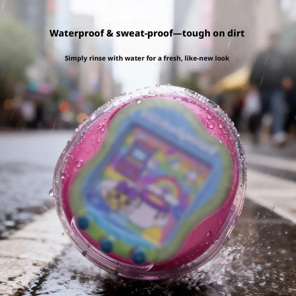 Tamagotchi Transparent Protective Case Cover with Keychain