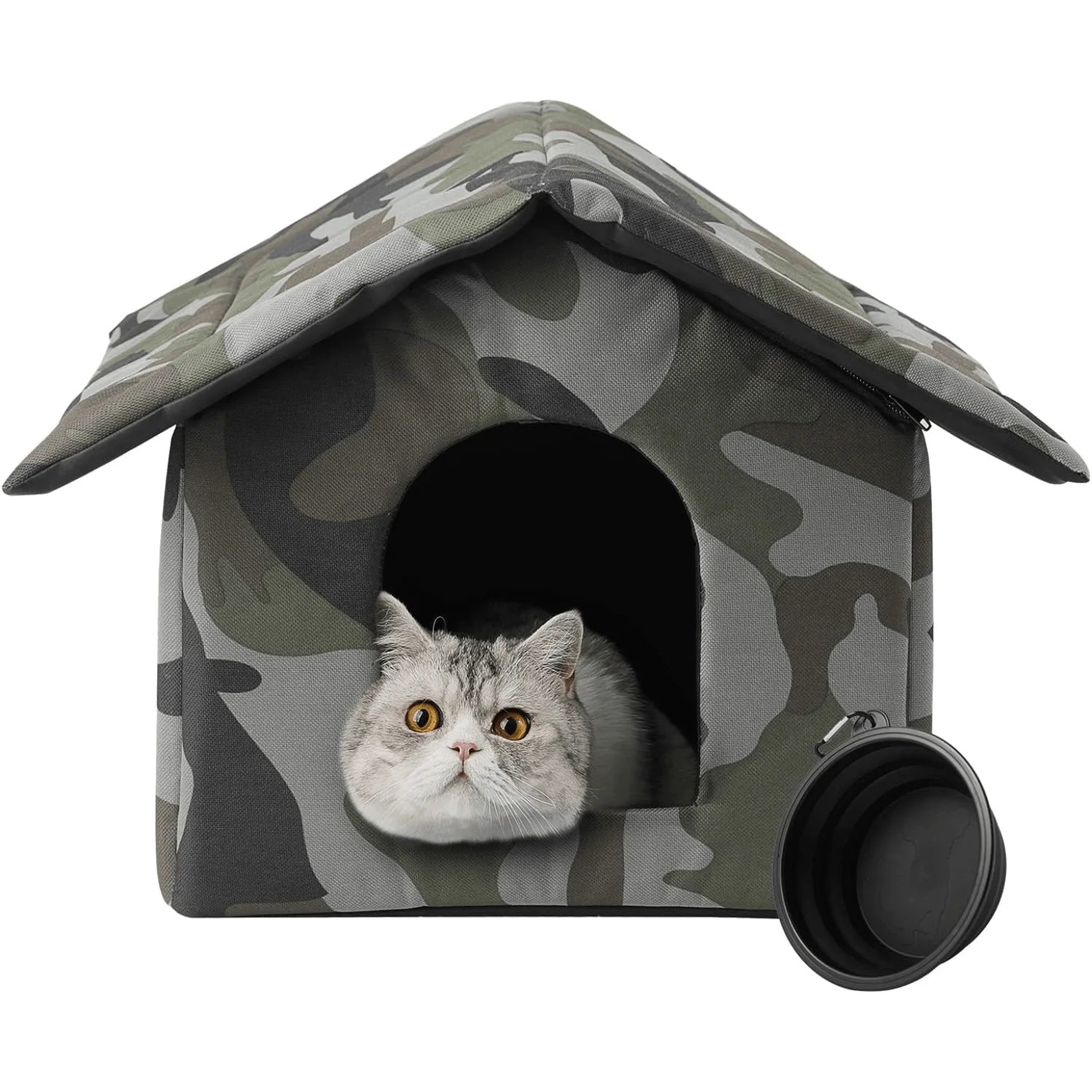Collapsible Outdoor Cat House Pet Shelter Outdoor Waterproof Cold Windproof Scratch-Resistant Winter Tent Dog Nest Warm House Oasis Select
