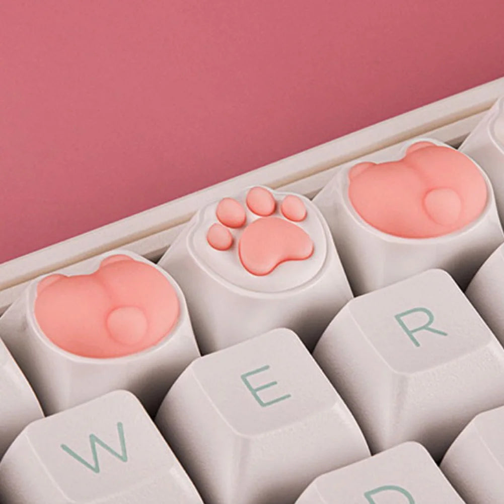 4-Pack 3D Cat Paw Keycaps for Cherry MX Mechanical Keyboards
