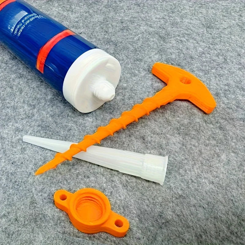 2pcs Silicone seal cap and seal gun nozzle removal tool, silicone seal cap used for open core tubes to prevent rapid drying Oasis Select Two-piece set