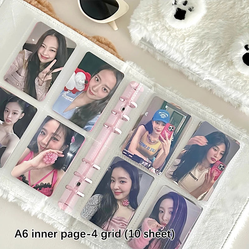 A6 Ballet Plush Bowknot Photocard Binder Album | Kpop Collect Book Photocard Binder Album Oasis Select A1